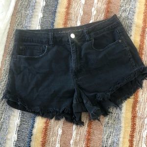 American Eagle Outfitters 🦅 Distressed Black Denim Shorts